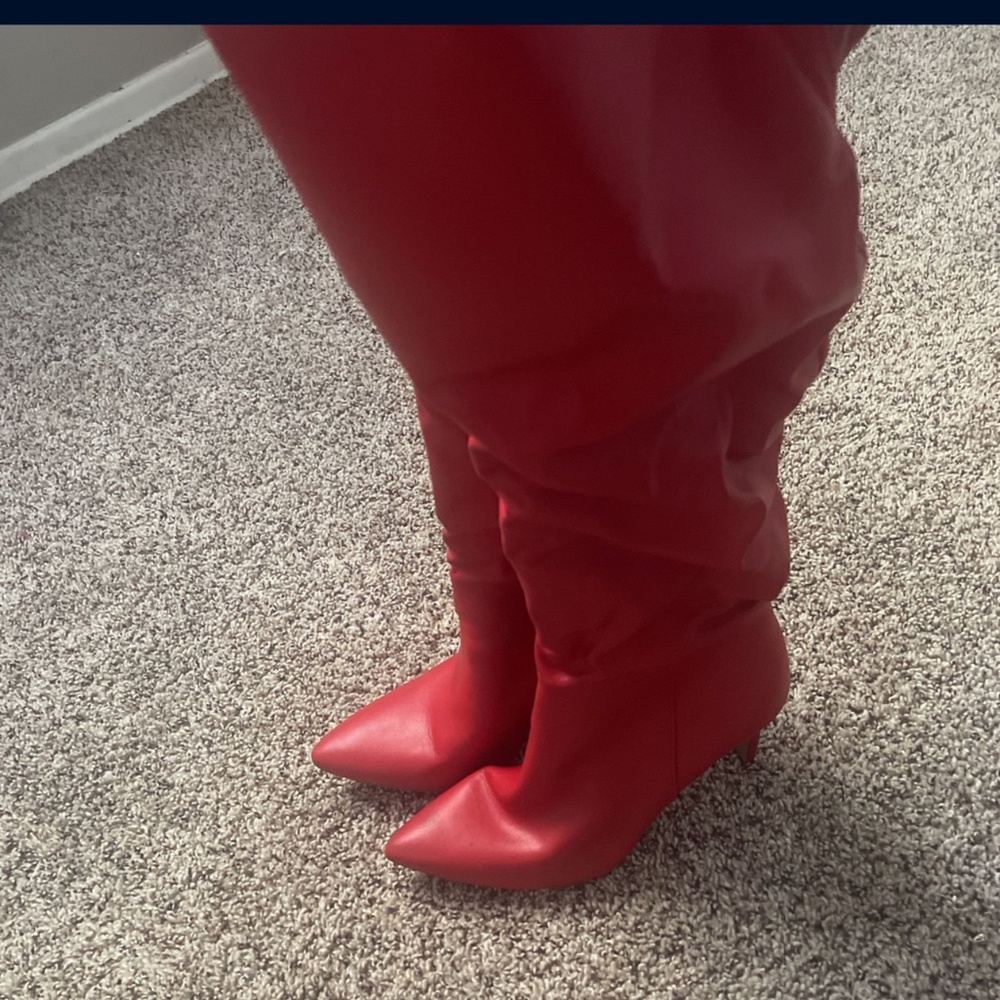 INC Red Over the knee boot’s size 9.5